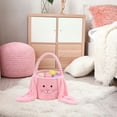 thumbnail image 2 of Tauxra Easter Bunny Basket With Plush Ears Spacious Storage For Egg Hunts Candy And Gift Decor, 2 of 5