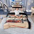 thumbnail image 2 of Erosebridal Fighter Twin Bedding, Red Sports Car Duvet Cover Set for Boys, Black Reversible, 1 Duvet Cover and 1 Pillowcase (No Comforter), 2 of 5