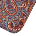 thumbnail image 5 of Orange Pioneer Flower and Paisley Pattern Dish Drying Mat for Kitchen 1 Pack, Ultra Absorbent Microfiber Dishes Drainer Mats,16"x18", 5 of 6
