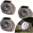 thumbnail image 1 of 3 Pieces Solar Rock Lights, Solar Powered Garden Stone Light Outdoor Decorative Waterproof LED Spotlight for Decor, Pathway, Walkway, Landscape, 1 of 5