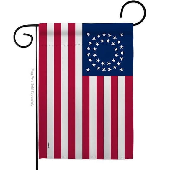 Americana Home & Garden G141124-BO 13 x 18.5 in. United State America 1863-1865 American Old Glory Garden Flag with Double-Sided House Decoration Banner Yard Gift
