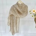 thumbnail image 3 of QSAWXQZ Women's Cotton Linen Long Scarf Polka Dot Lightweight Shawl Wrap Neck Scarf Free Size, 3 of 5