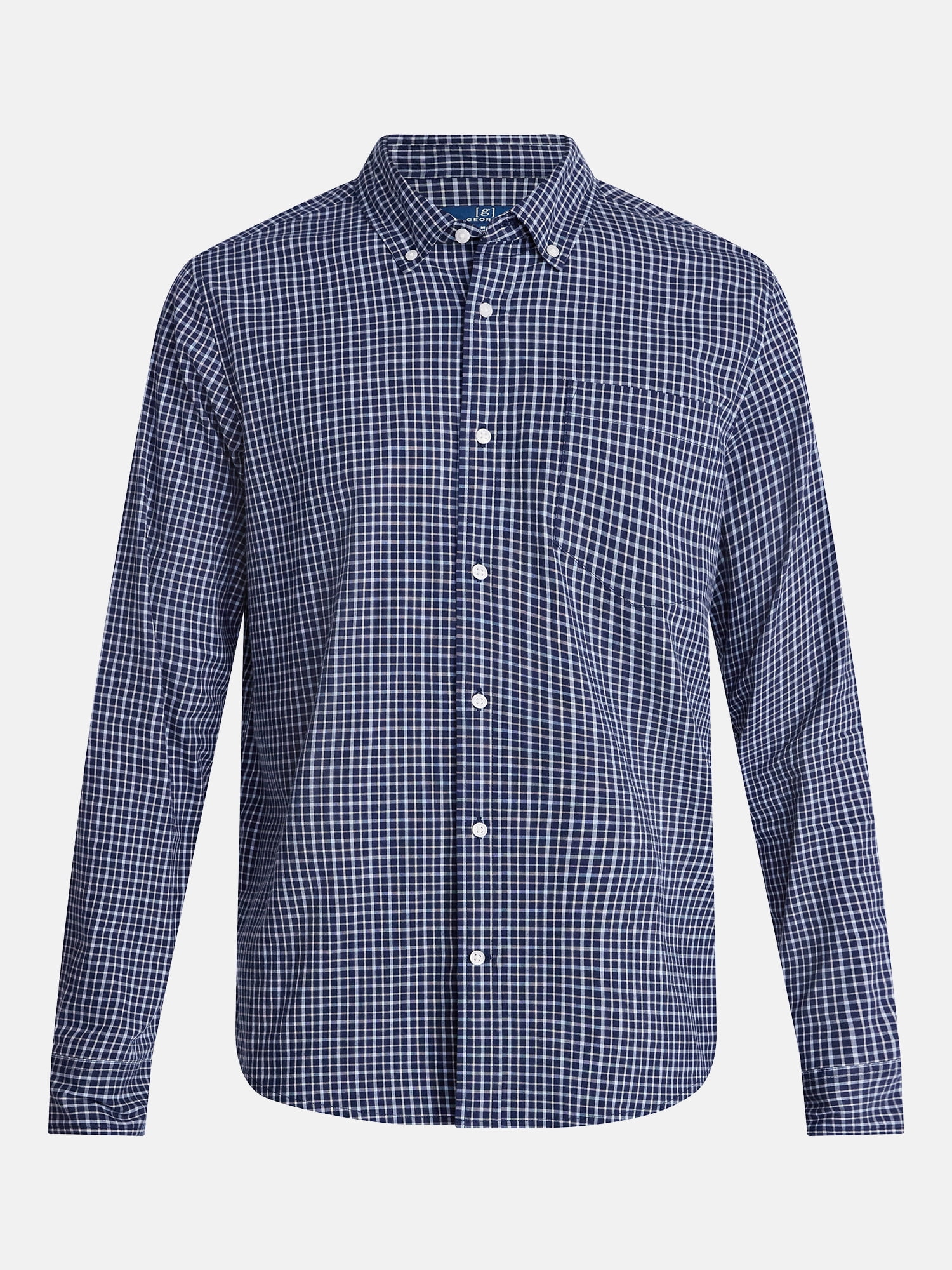 George Men's Poplin Shirt with Long Sleeves, Sizes S-3XL, LT-4XLT, 2XB-6XB