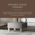 thumbnail image 5 of Maven Lane Lena Contemporary Upholstered Ottoman with Refined Grey Wood Finish, 5 of 7