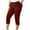 Red, variant on Women's Plus Size Yoga Pants Capris Short Solid Color Elastic Waist Tummy Control For Workout Blue