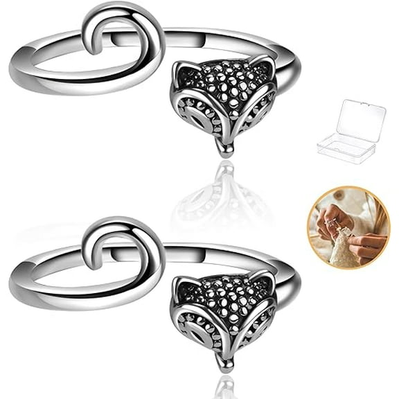 Adjustable Crochet Tension Ring - Ergonomic Yarn Control Finger Ring for Crocheting & Knitting, Perfect Gift for Crafters (Mother/Grandma/Thanksgiving)