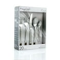 thumbnail image 3 of MegaChef Cravat 20 Piece Flatware Utensil Set, Stainless Steel Silverware Metal Service for 4 in Matte Silver, 3 of 5