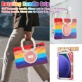 thumbnail image 6 of For Samsung Galaxy Tab S10 Plus/S9+/S9 FE+ Plus 12.4 inch Case, 360 Rotatable Handle Stand, Shoulder Strap, Drop-Proof Design, Colourful Red, 6 of 7