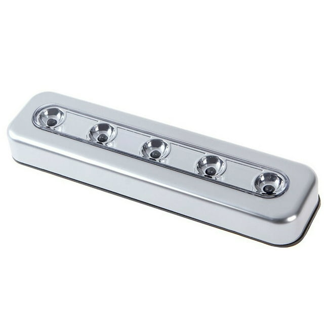 Agiferg 5 LED Bright Battery Operated Bulb Stick On Push On Strip Kitchen Lights