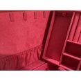 thumbnail image 4 of 2 Layers Jewelry Organizer Box Display Storage Case with Lock Suede Portable Leather Jewelry Box for Storing Watch, Earring, Ring, Chain, Bracelet Red, 4 of 6