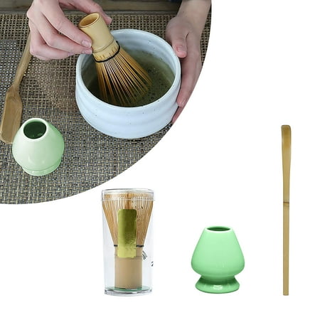 

Matcha Making Tool Set Japanese Tea Set natural Bamboo Tea Whisk traditional Tea Spoon Ceramic Tea Whisk Holder Matcha DIY Accessories