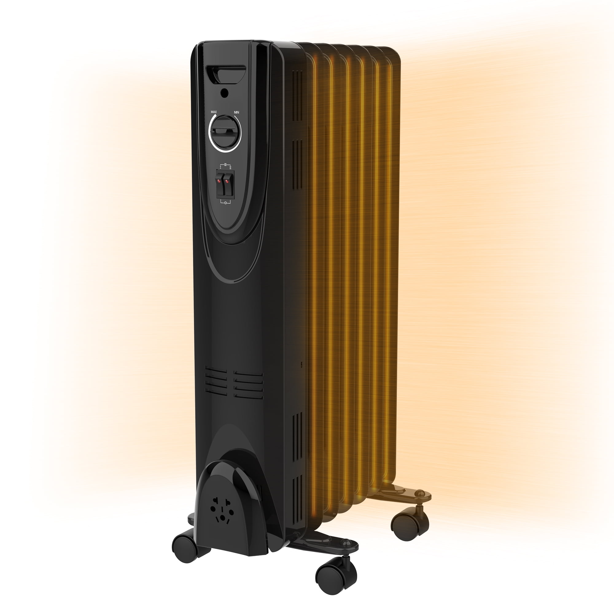 Radiator Heater, Portable Oil Filled Radiator Heater, Electric Heater with  3 Heat Settings, Adjustable Thermostat, Overheat u0026 Tip-Over Protection,  1500W Oil Heaters for indoor use - Walmart.com