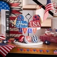 thumbnail image 7 of Patriotic Table Decorations Memorial Day Tabletop Decorations for Home  Wooden Centerpieces Red White and Blue Memorial Day for 4th of July-4 inch, 7 of 7