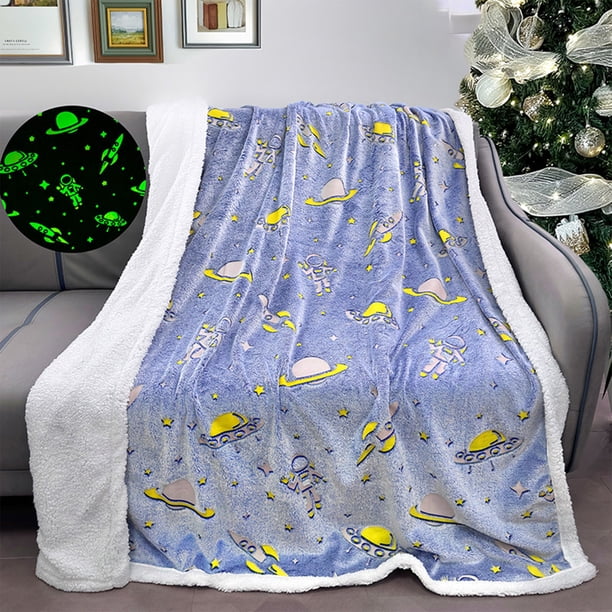 Manta de Invierno Reversible y de Franela Fiudx Decorativa navideña ligera Suave y acogedora