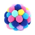 thumbnail image 2 of Fridja Cat Toys Ball Handmade Colorful Plush Bouncy Ball with Catnip Interactive Bell Toys for Cats Kitten Training Playing Chewing, 2 of 8