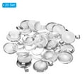 thumbnail image 3 of Uxcell Pendant Trays with Transparent Glass Cabochons, 20 Sets 20mm Round Bezel Trays Pendant Dome Tiles, Silver Tone, 3 of 6