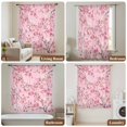 thumbnail image 6 of Spring Peaches Sheer Curtains 45 Inches Long, Botanical Blossom Flowers Branches Light Filering Curtains, Breathable Simi Curtain Privacy Drapes for Kitchen Bathroom Small Window Treatment, 6 of 9