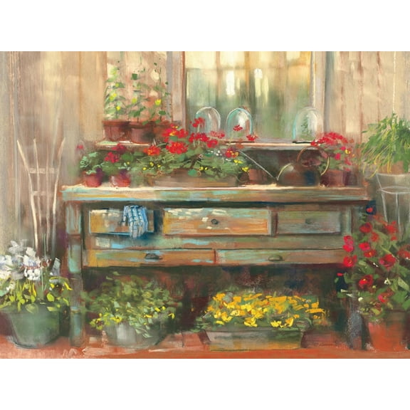 Art.com Gardners Table Art Print by Carol Rowan, 24" x 18"