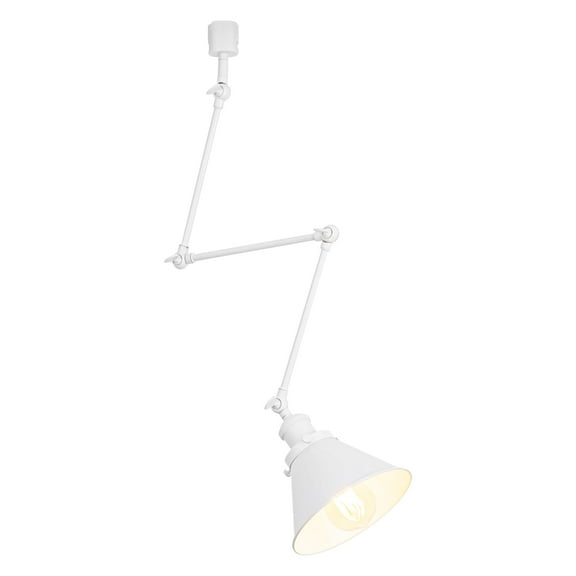KAYYELAMP H-Type Track Lamp Adjusted Angle Rotated Degree White Lampshade 38.1" Height Pendant Light Vintage Design for Gallery Loft Farmhouse Store(No Bulb, Track)