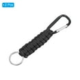 thumbnail image 3 of Uxcell Paracord Keychains Braided Paracord Keychain Clip Paracord Lanyard with D Hook Clip Black 2 Pcs, 3 of 6