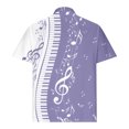 thumbnail image 4 of Camisas de Manga Larga para Hombres Impresos Girar Hacia Abajo Botones de Cuello Lateral Dividido, Casual Blusa de Manga Corta, 4 of 5