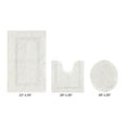 thumbnail image 2 of Better Trends 3 Piece Bath Rugs Set 100% Cotton U-Shape Toilet Mat Soft, Water Absorbent Reversible Machine Washable for Bathroom Decor Toilet Base (Lid 18x20 | 20x20 | 21x34) Ivory Lux Collection, 2 of 4