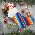 thumbnail image 6 of Coolnut Christmas Stocking Personalized Mexican Serape Stripes Large Candy Stocking Hanging Gift Xmas Stockings Decoration 1 PC for Family Holiday Party Ornaments Decor Fireplace, 6 of 7