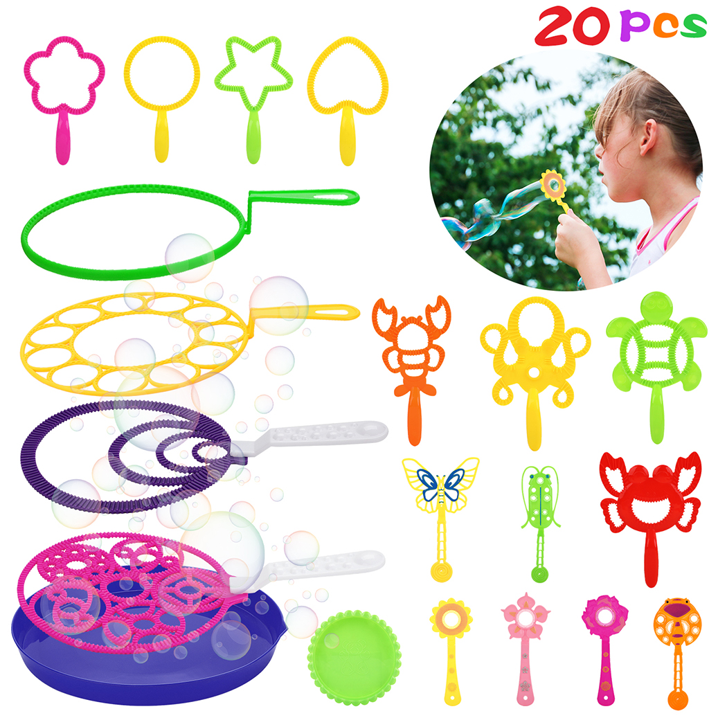 20PCS Bubble Wand Set Creative Assorted Bubble Stick Toy Party Bubble Toy - image 1 of 10