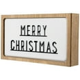 thumbnail image 4 of Northlight 3D Wooden Merry Christmas Decoration - 13" - White and Black, 4 of 6