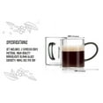 thumbnail image 2 of Bacimi Mini Tazas de Espresso Transparentes (Juego de 2), 90 ML (3 Oz), Vidrio de Borosilicato, Diseño Festivo, Estampado Liso, 2 of 7