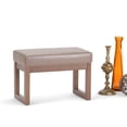thumbnail image 5 of Simpli Home Milltown 27 inch Wide Solid Wood Contemporary Footstool Small Ottoman Bench in Ash Blonde, 5 of 8