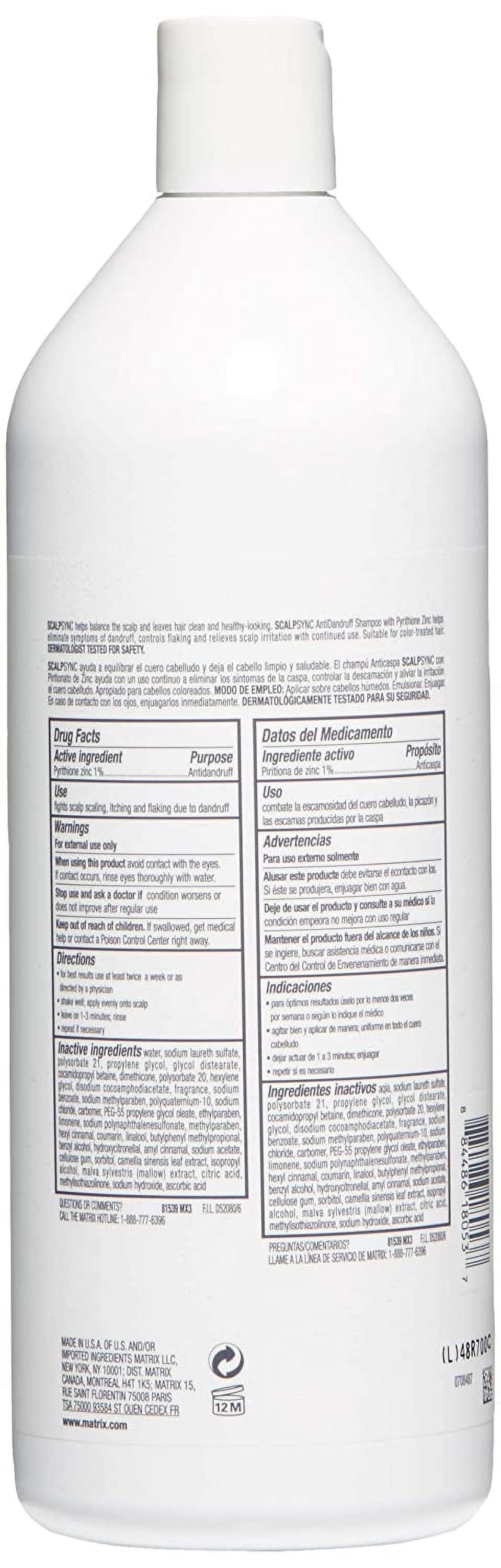 Scalpsync Anti-Dandruff Shampoo | Targets Dandruff, Controls The Appearance of Flakes & Relieves Scalp Irritation | Paraben-Free | For Dandruff Control |33.8 Fl. Oz.