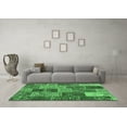 thumbnail image 3 of Ahgly Company Indoor Square Patchwork Emerald Green Transitional Area Rugs, 8' Square, 3 of 4