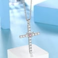 thumbnail image 3 of Jewmon 925 Sterling Silver Butterfly Cross Necklace for Women 5A Cubic Zirconia Butterfly Pendant Chain Wedding Birthday Jewelry Gifts Ideas Mom Daughter Friends, 3 of 7