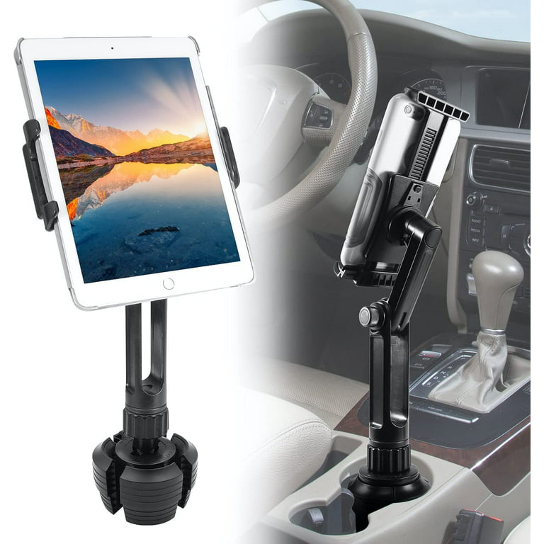 Cup Holder Tablet Mount - Heavy Duty iPad Cup Holder Car Mount Stand or  Tablet Holder for Car, Truck