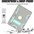 thumbnail image 6 of iPad 10.2 inch Case with Screen Protector, iPad 8th Generation 2020 Case, iPad 7th Generation 2019 Case, Dteck Full Body Rugged Shockproof Protective Case With Pencil Holder Kickstand Cover, Gray/Mint, 6 of 6
