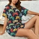 thumbnail image 4 of Fotbe Retro Video Game Conjunto de Pijama Estampado para Mujer, 2 Piezas, Ropa de Dormir con Camiseta de Manga Corta y Shorts Suaves-X-Large, 4 of 6
