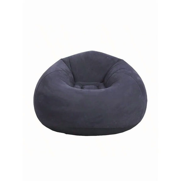 Bean Bag Chair Inflatable Lounge Chair for Kids and Adults, Modern Beanbag Blow Up Chair for Living Room and Bedroom Furniture, Grey Corduroy, 45" x 45" x 28"