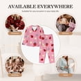 thumbnail image 5 of Rateoe Strawberry and Ladybugs Pattern Womens Pajamas Set Long Sleeve Sleepwear Button Down Nightwear Soft Cotton Pj Lounge Sets, 5 of 9