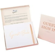 Graduation Nice Paper Anniversary Black/White 19*23 CM Wedding Party Guest Registration Book Message Book Guest Registration Notebook Guest Book ROSE GOLD