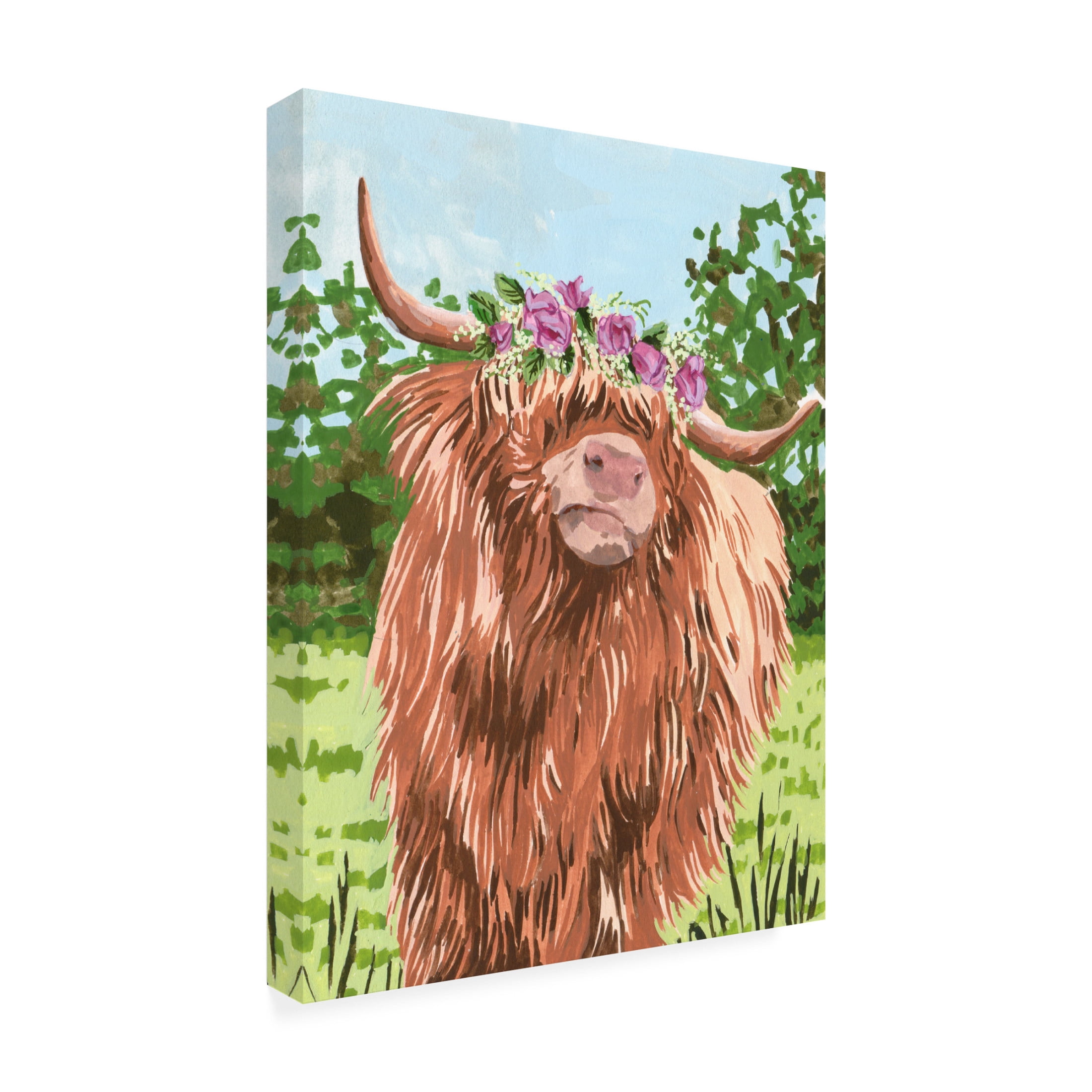 Trademark Fine Art Melissa Wang Happy Moo II Canvas Wall Art