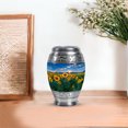 thumbnail image 7 of JAGASY Sunflower Burial Urn for Mother, Blue Tiny Keepsake Urns for Human Ashes for Women, Sunset Mountain Sunflower Decorative Urns for Mom & Dad, Cremation Urn for ashes, (3 Inch), 7 of 7
