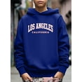 thumbnail image 3 of Kid Boys Sweatshirt LOS ANGELES Letter Print Cute&Cozy Hoodies Size: 5-14, 3 of 8