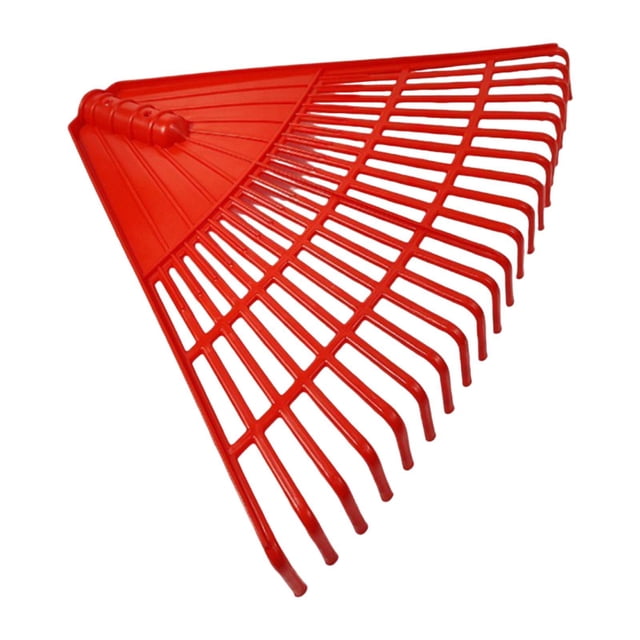 Cabezal de rastrillo de repuesto de polipropileno (42 x 34 cm), accesorio para hojas, césped y , herramienta para quitar hojas en jardinería. Rojo