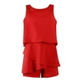 thumbnail image 2 of Womens Neck Sleeveless Floral Print & Solid Rompers Jumpsuits Womens Swimming Suit Apparel Dress Fall Bodysuit Tops for Women Short Bathing Suits for Women Sexy plus Size Bathing Suit Swimming Cover, 2 of 4