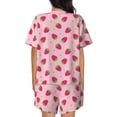 thumbnail image 6 of Sigee Strawberries for Sleepwear Casual Pjs with Pockets Women's Pajamas Sets Shorts 2 Piece Short Sleeve Lounge Sets Medium, 6 of 9