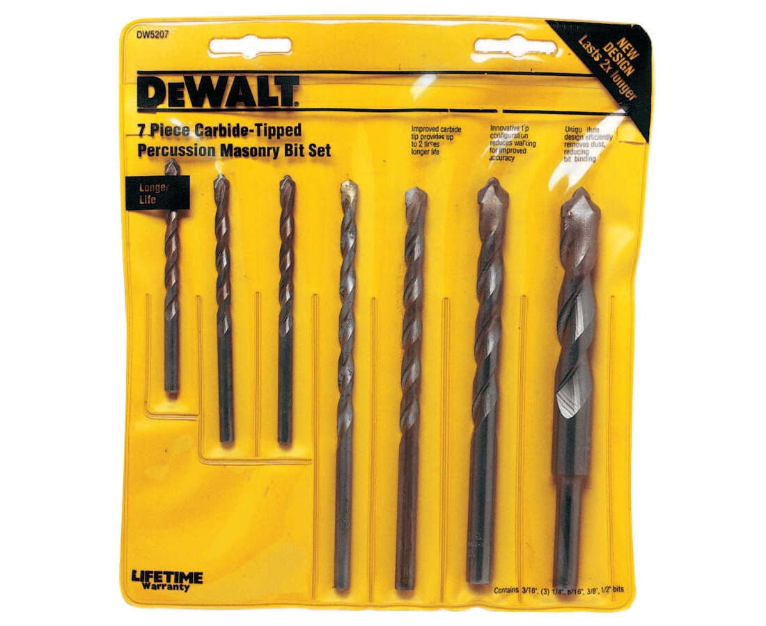 DEWALT DW5207 - 7-Piece Premium Percussion Masonry Drill Bit Set