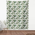 thumbnail image 4 of Ambesonne Tropical Fabric by the Yard Upholstery, Hawaii Exotic Palm Leaves, 3 Yards, Army Green Emerald and White, 4 of 5