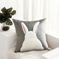 thumbnail image 1 of BotaniNest Velvet Rabbit Throw Pillow Embroidery Couple Pillow Cover Pink Throw Pillowcase Sofa Waist Pillow Cute Little Rabbit Throw Pillow, 1 of 7