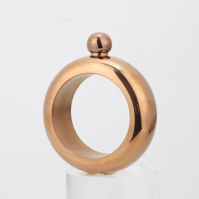 Grande Économie, HWRETIE Bracelet Rond en Acier Inoxydable - Flacon à Liqueur Caché Portable Conteneur Discret pour Extérieur